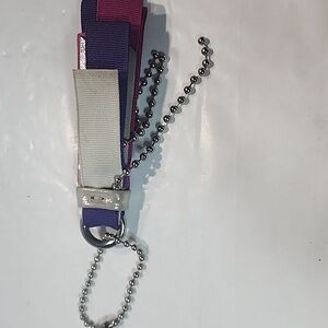 COACH POPPY Purple and White Keychain Accessory